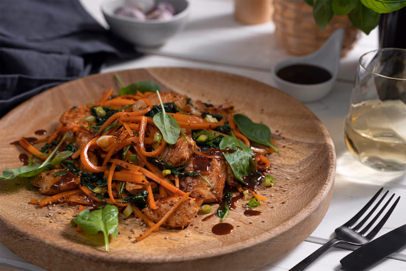 Maggi Sesamhuhn, professionelle Food-Kampagnenfotografie